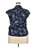 Elie Tahari 100% Polyester Blue Short Sleeve Blouse Size 2X (estimated) - photo 2