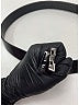 Gucci Gray Black Leather Belt Size XS (80cm/32") - photo 5