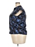 Elie Tahari 100% Polyester Blue Short Sleeve Blouse Size 2X (estimated) - photo 5