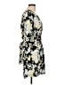 DKNYC 100% Polyester Print Gray Casual Dress Size 10 - photo 4