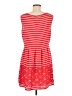 Max Studio Stripes Red Casual Dress Size M (estimated) - photo 2