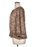 Essentials by Milano 100% Polyester Animal Print Brown 3/4 Sleeve Blouse Size XL - photo 5