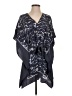 Naf Naf Chevron-herringbone Blue Gray Poncho Size XS - photo 1