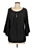 Ramy Brook 100% Polyester Black 3/4 Sleeve Blouse Size L - photo 1
