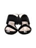 42 Gold 100% Leather Black Sandals Size 8 1/2 - photo 2