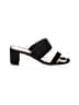 42 Gold 100% Leather Black Sandals Size 8 1/2 - photo 1