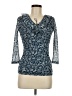 Chaps Blue 3/4 Sleeve Blouse Size S - photo 1