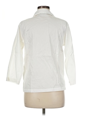 Natori 3/4 Sleeve Button-Down Shirt (view 2)