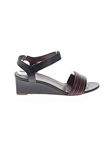 Céline Leather Ankle Strap Wedges (view 1)