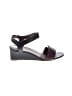 Céline Burgundy Leather Ankle Strap Wedges Size EU 37 1/2 - photo 1