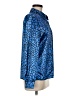 Unbranded 100% Polyester Animal Print Blue Long Sleeve Blouse Size M - photo 4