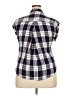 Jachs Girlfriend 100% Rayon Plaid Blue Short Sleeve Button-Down Shirt Size XXL - photo 2
