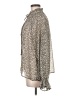 Dress Forum 100% Polyester Animal Print Silver Long Sleeve Blouse Size M - photo 5