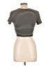 Shein Stripes Black Short Sleeve Turtleneck Size L - photo 2