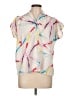 Unbranded Print Ivory Short Sleeve Blouse Size L (estimated) - photo 1