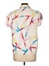 Unbranded Print Ivory Short Sleeve Blouse Size L (estimated) - photo 2