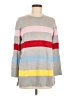 Metric Stripes Gray Pullover Sweater Size M - photo 1