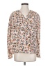 CAbi 100% Polyester Print Ivory Long Sleeve Blouse Size S - photo 1
