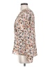 CAbi 100% Polyester Print Ivory Long Sleeve Blouse Size S - photo 5