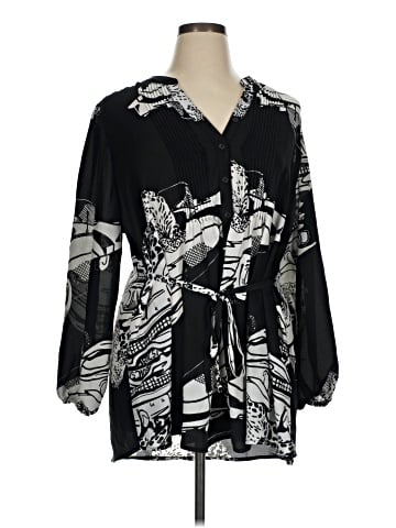 Melissa McCarthy Seven7 3/4 Sleeve Blouse (view 1)