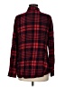 CAbi 100% Rayon Plaid Red Long Sleeve Button-Down Shirt Size M - photo 2
