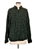 George Checkered-gingham Green Long Sleeve Button-Down Shirt Size L - photo 1