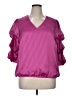 Vince Camuto 100% Polyester Pink Short Sleeve Blouse Size XL - photo 1