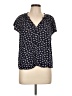 Gap 100% Viscose Black Short Sleeve Blouse Size L - photo 1