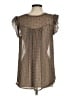 Unbranded Brown Short Sleeve Blouse Size M (estimated) - photo 2