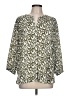 Jachs Girlfriend 100% Polyester Green 3/4 Sleeve Blouse Size L - photo 1