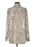 Chico's 100% Polyester Animal Print Silver Long Sleeve Blouse Size Med (1) - photo 2