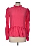 Saloni 100% Silk Pink Long Sleeve Silk Top Size 8 - photo 1