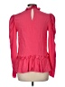 Saloni 100% Silk Pink Long Sleeve Silk Top Size 8 - photo 2