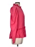 Saloni 100% Silk Pink Long Sleeve Silk Top Size 8 - photo 4