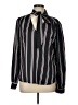 Laundry by Shelli Segal Stripes Black Long Sleeve Blouse Size L - photo 1