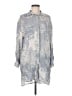 VICI 100% Rayon Paisley Gray Long Sleeve Button-Down Shirt Size M - photo 1