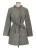 Talbots 100% Polyester Houndstooth Gray Coat Size 10 (petite) - photo 1