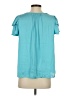 Current Air 100% Polyester Teal Short Sleeve Blouse Size S - photo 2