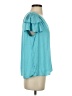 Current Air 100% Polyester Teal Short Sleeve Blouse Size S - photo 4