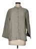 Eileen Fisher Houndstooth Gray 3/4 Sleeve Button-Down Shirt Size M - photo 1