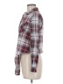 Passport 100% Polyester Plaid Burgundy Long Sleeve Blouse Size M - photo 5