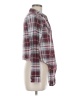 Passport 100% Polyester Plaid Burgundy Long Sleeve Blouse Size M - photo 4