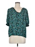 Allison Joy 100% Polyester Teal 3/4 Sleeve Blouse Size M - photo 1
