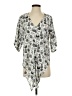Karen Kane 100% Rayon Silver 3/4 Sleeve Blouse Size XS - photo 1