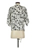 Karen Kane 100% Rayon Silver 3/4 Sleeve Blouse Size XS - photo 2