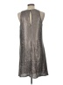 Aidan Mattox 100% Polyester Metallic Solid Silver Cocktail Dress Size 12 - photo 2