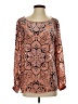 Hale Bob Orange Long Sleeve Blouse Size S - photo 1