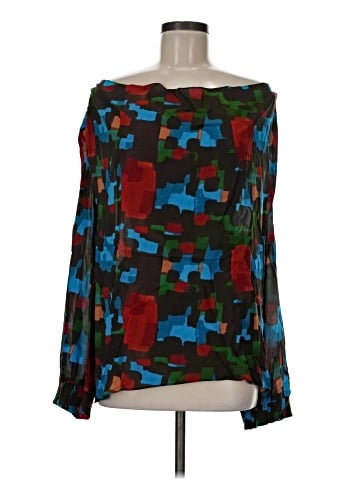 Alice + Olivia Long Sleeve Silk Top (view 1)