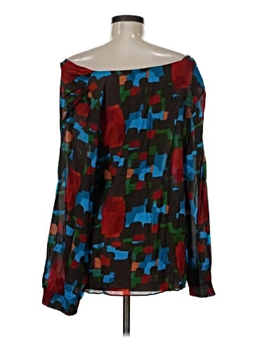 Alice + Olivia Long Sleeve Silk Top (view 2)