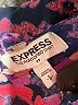 Express 100% Polyester Floral Purple Long Sleeve Blouse Size S - photo 7